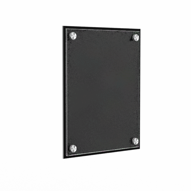 8.5" x 11" Wall Sign Holder Black Back with Standoffs