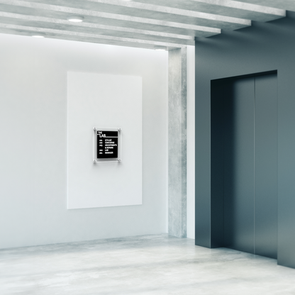 11" x 17" Wall Sign Holder Floating Graphic Poster Display