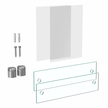 8" x 2" Wall Sign Holder Euro Style With Stainless Standoffs