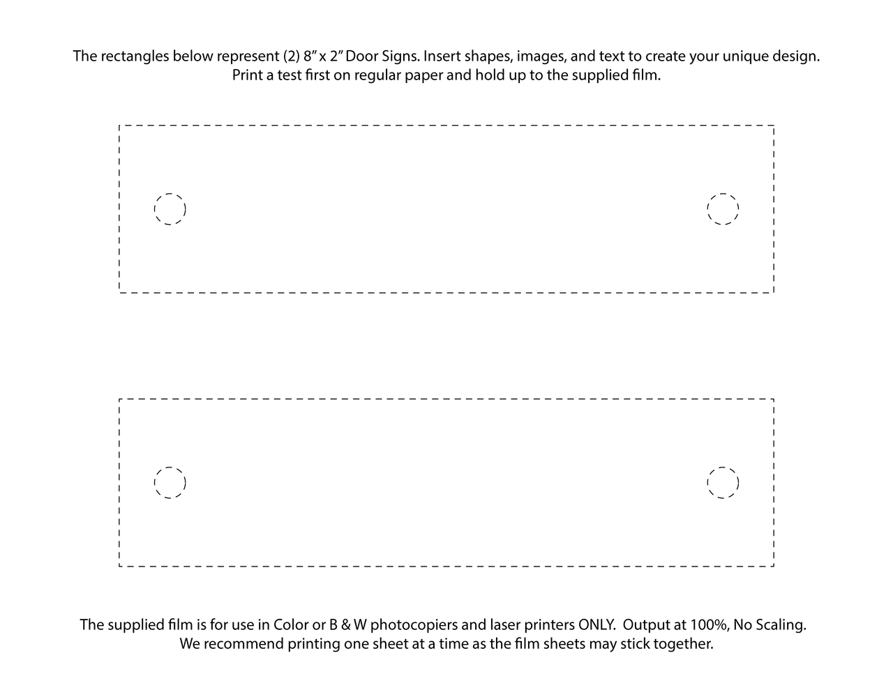 8"W x 2"H Modern Desk Nameplate Slanted Sign with Card Pocket