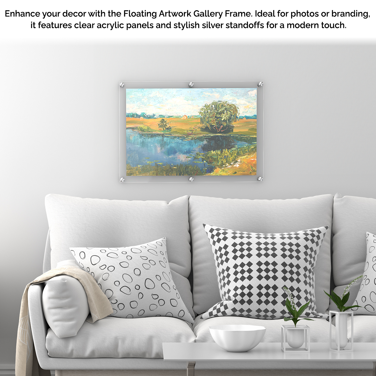 20" x 30" Wall Sign Holder Floating Graphic Poster Display