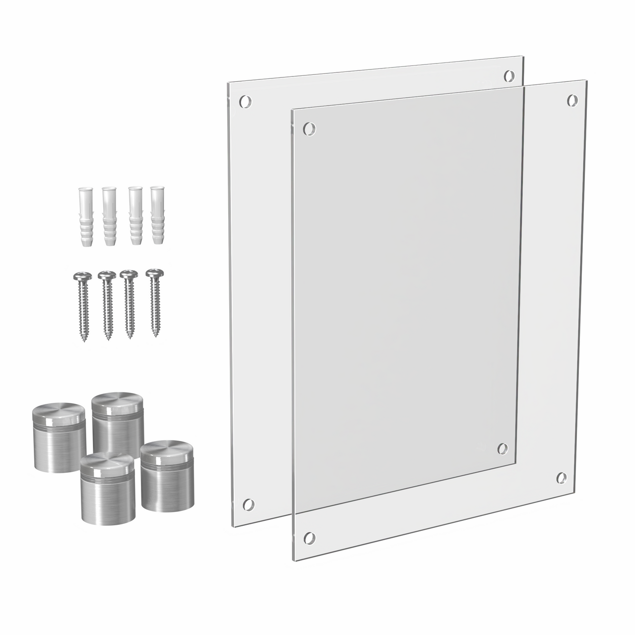 8.5" x 5.5" Wall Sign Holder Floating Graphic Image Display