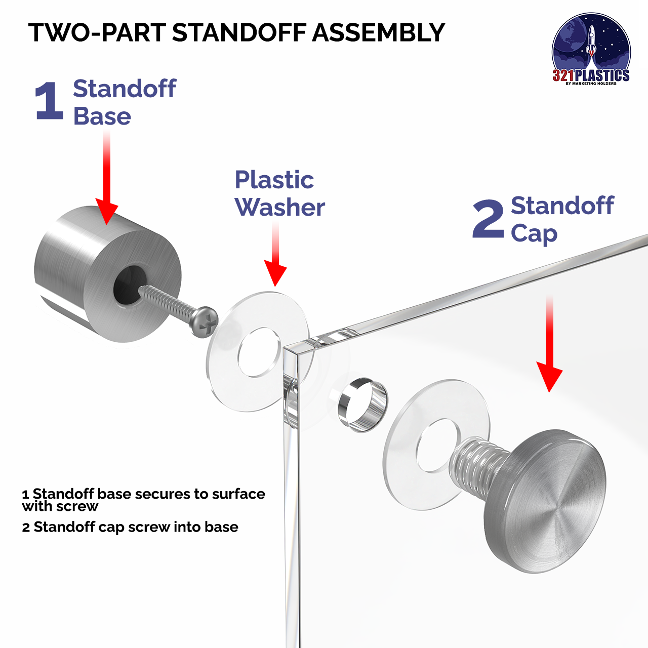 18" x 24" Wall Sign Holder Floating Graphic Poster Display