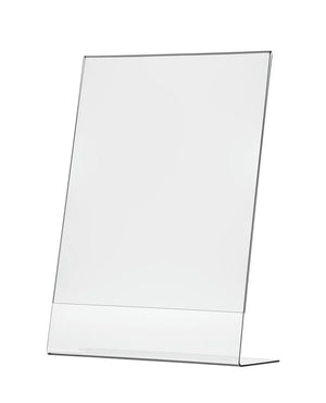 11"W x 17"H Side Load Acrylic Sign Holder - Slant Back