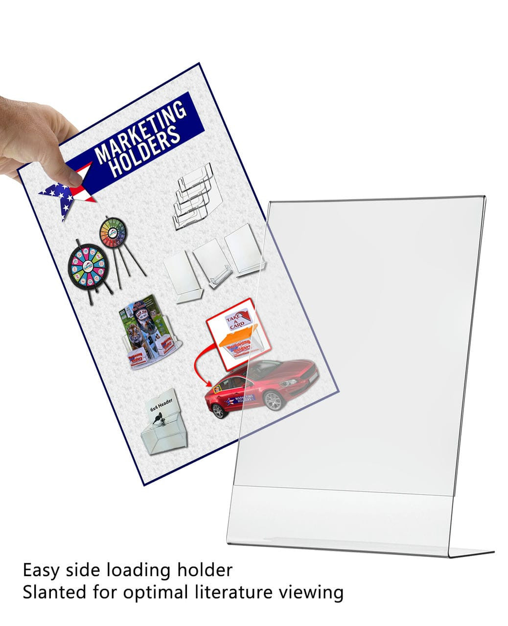 11"W x 17"H Poster Sign Holder Graphic Display Stand Slant Back