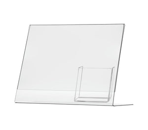 14"W x 11"H Slant Back Sign Holder with Brochure Pocket