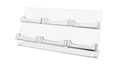 6 Pocket Slanted Business Gift Card Holder Countertop Multi Slot