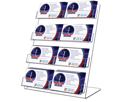 8 Pocket Business Gift Card Display with Slanted Back