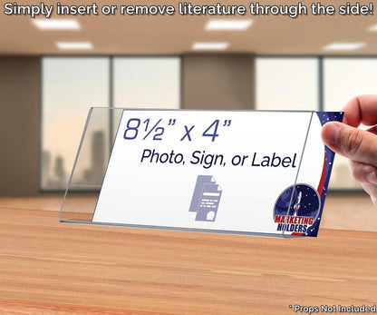 8.5"W x 4"H Nameplate Display Sign Holder Desk Tabletop Sign