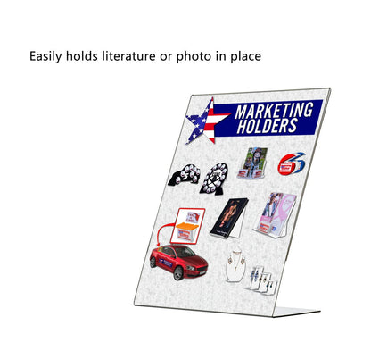 8.5"W x 11"H Sign Holder Ad Frame Slant Back Image Display Stand