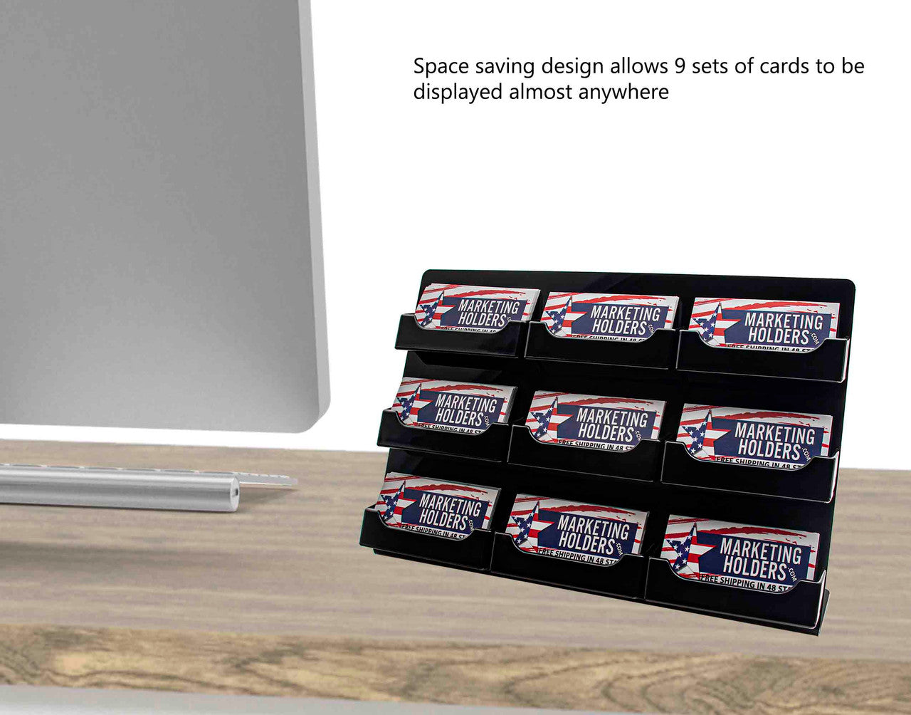 9 Pocket Business Card Display Slant Back Style Holder