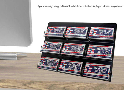 9 Pocket Business Card Display Slant Back Style Holder
