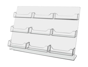 9 Pocket Business Appointment Card Display Easel Style Holder