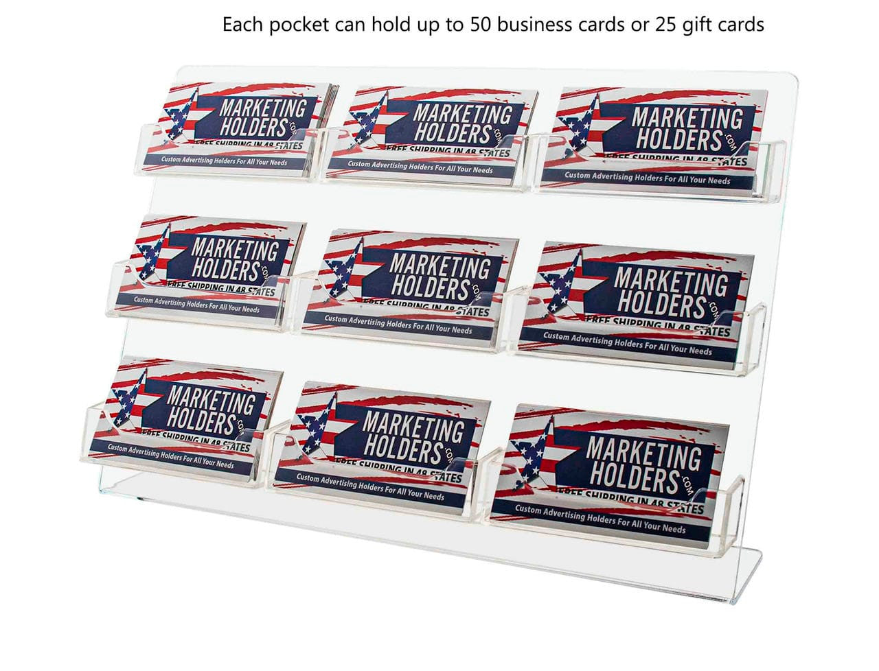 9 Pocket Business Appointment Card Display Easel Style Holder