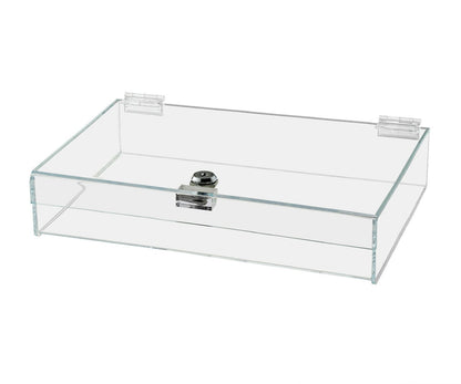 12"W x 10"D x 3"H Acrylic Locking Display Case with Lid and Keys