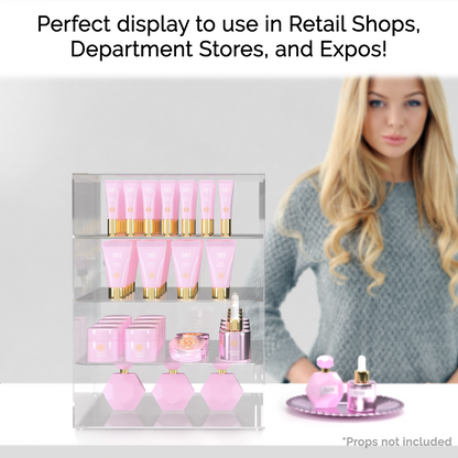 12"W x 12"D x 16"H Acrylic Locking Display Cabinet 3 Shelves