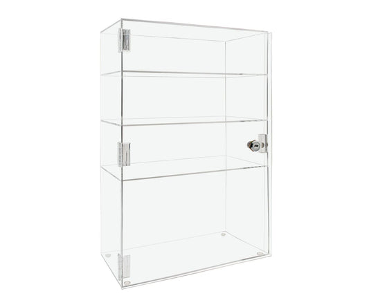 12"W x 6"D x 19"H Acrylic Locking Retail Display Cabinet