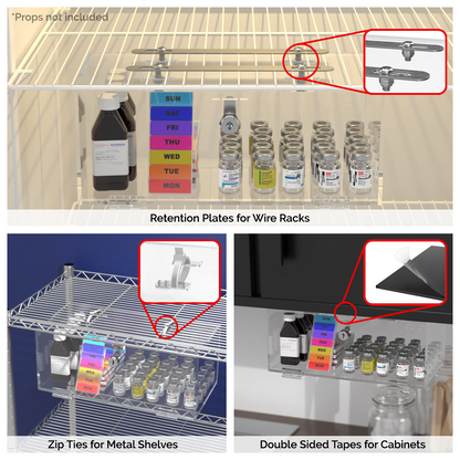 8"W x 3"H Locking Medical Box Clear Acrylic