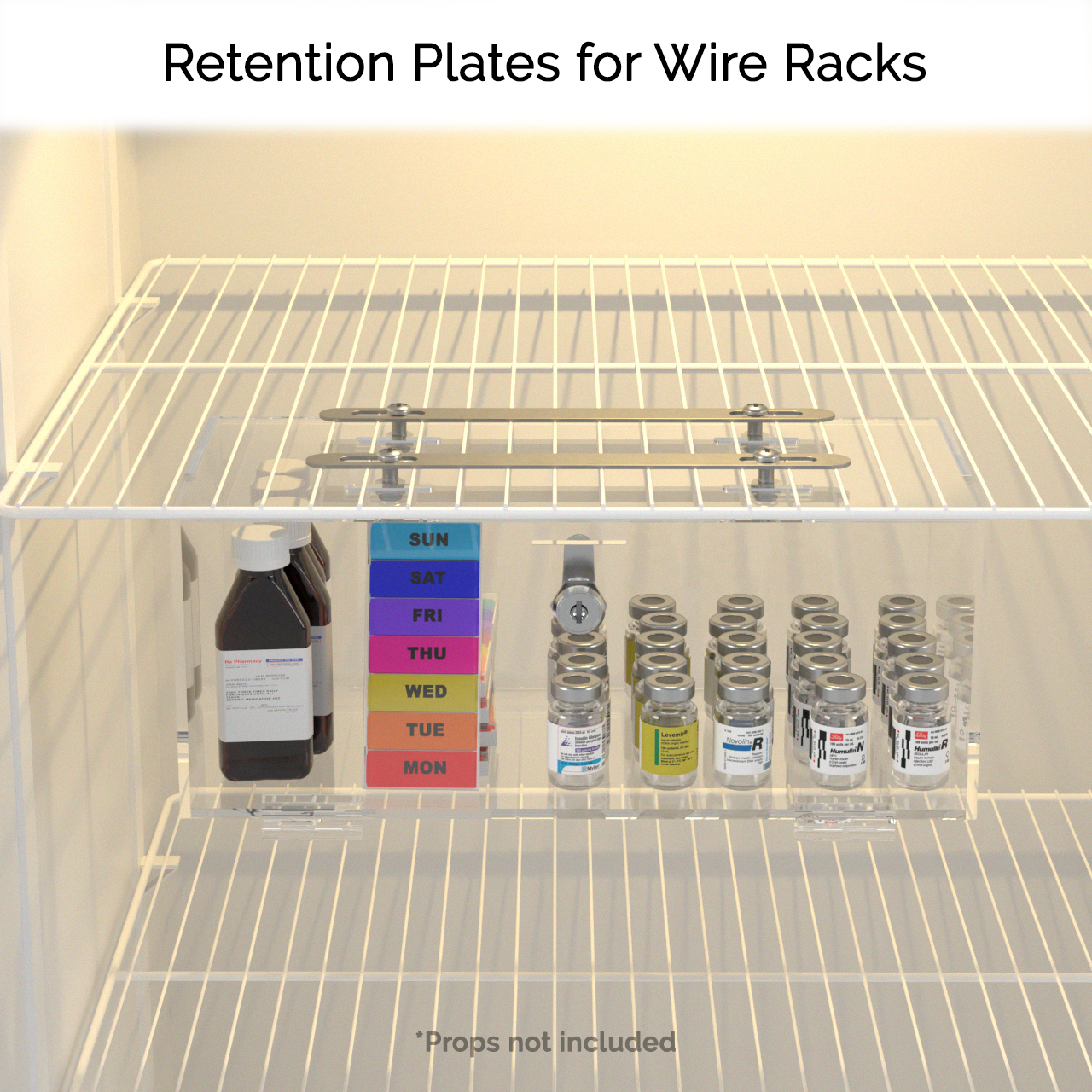 12"W x 4.25"H Locking Medical Box Clear Acrylic