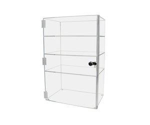 12"W x 8"D x 19"H Acrylic Display Case with 3 Shelves