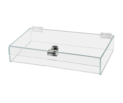 12"W x 7.75"D Acrylic Locking Display Case with Lid and Keys