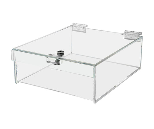 Locking Display Case 7.5"W x 2.75"H x 8.5"D Safe Secure Cabinet