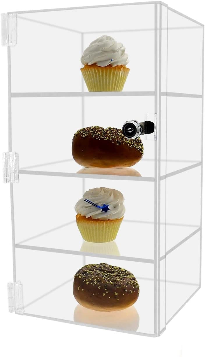 9.5"W x 9.5"D x 16"H Acrylic Locking Retail Display Cabinet