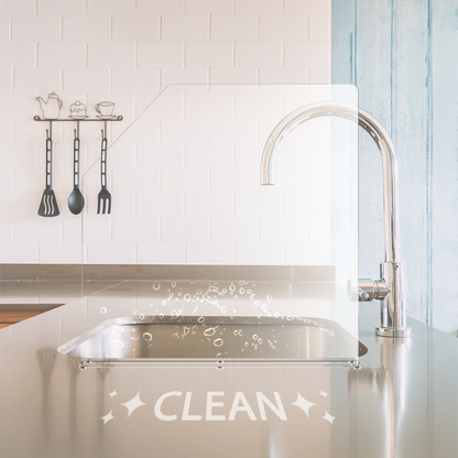 15.75"W x 16"H Sink Splash Guard Barrier