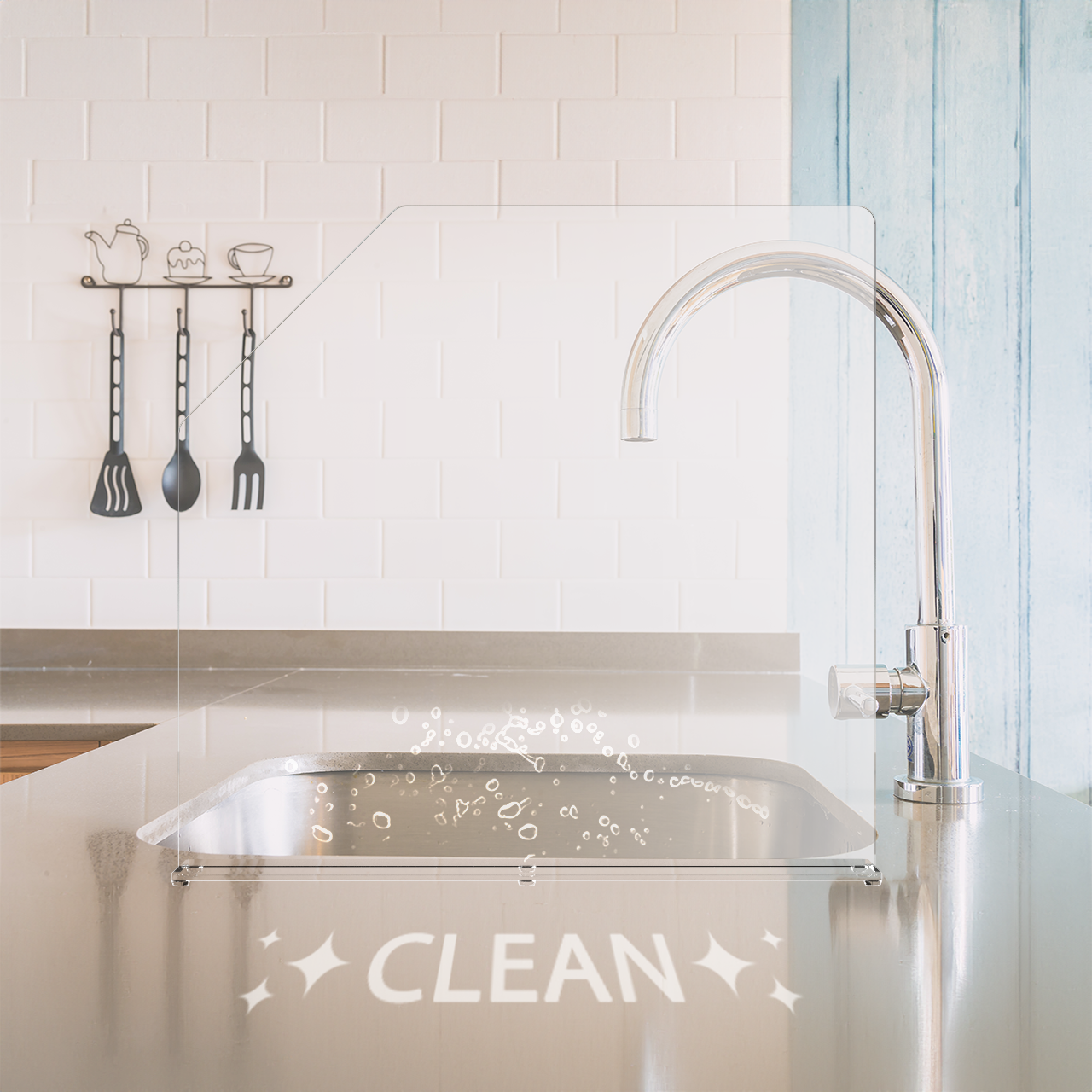 19"W x 15"H Sink Splash Guard Barrier