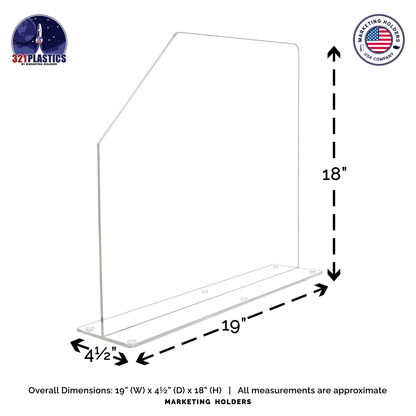 19"W x 18"H Sink Splash Guard Barrier