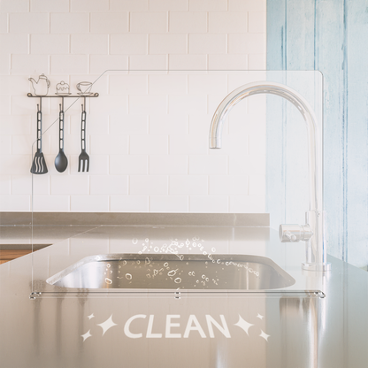 23.5"W x 18"H Sink Splash Guard Barrier