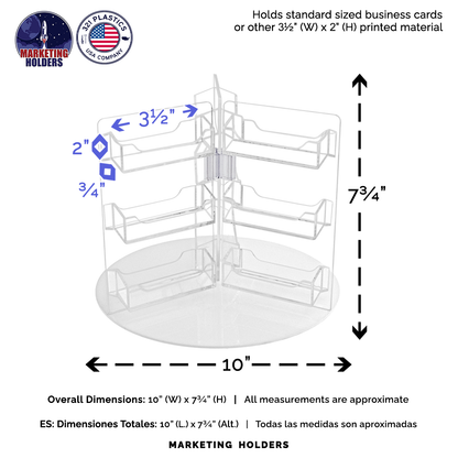 Rotating Business Card Holder 18 Pocket Display
