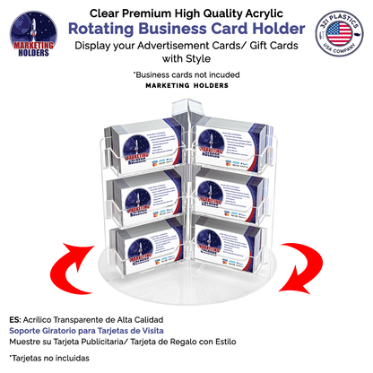 Rotating Business Card Holder 18 Pocket Display