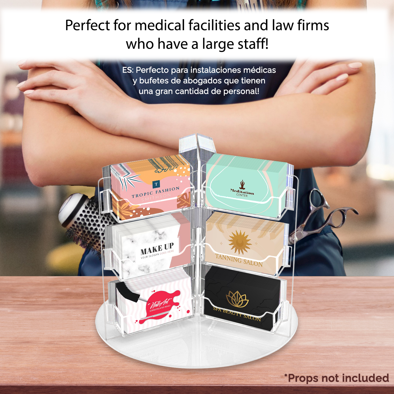 Rotating Business Card Holder 18 Pocket Display