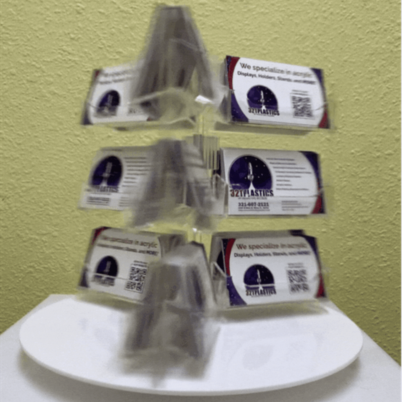 Rotating Business Card Holder 18 Pocket Display