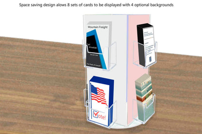 Spinning Vertical Business or Gift Card Holder 8 Pocket Display