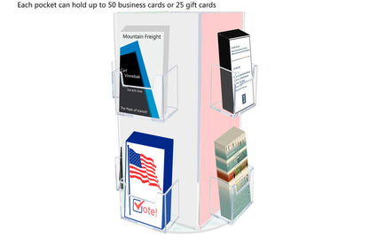 Spinning Vertical Business or Gift Card Holder 8 Pocket Display