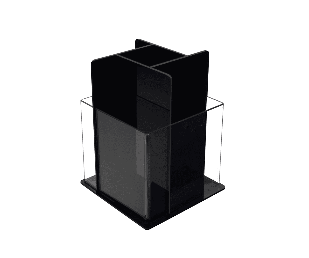 Rotating Trifold Holder for 4"W Brochures Multi Pocket Display