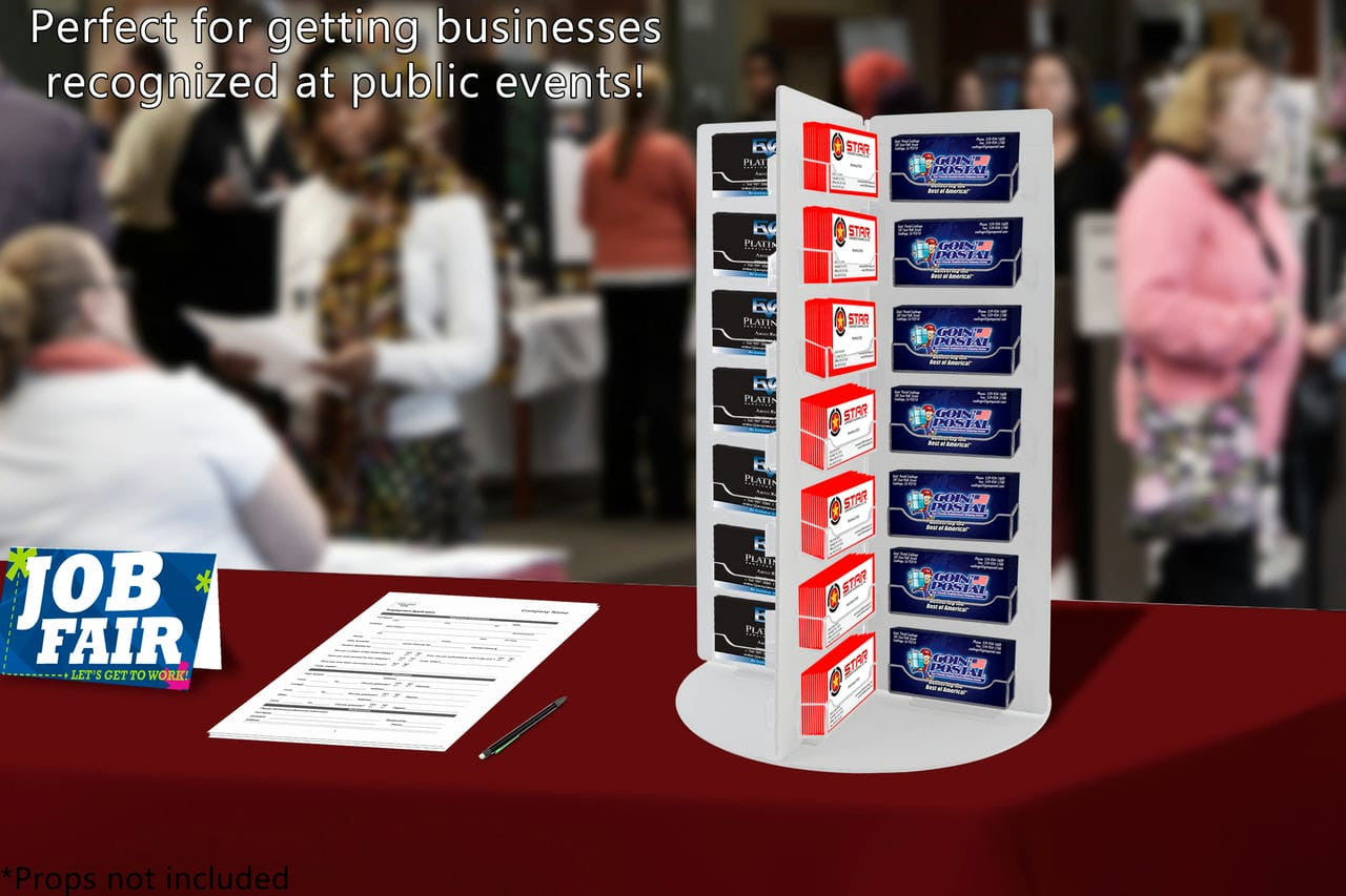 56 Business Card Holder Pockets Rotating Countertop Display