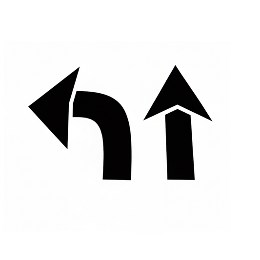 42" Arrow Stencil Kit Two Piece Straight and Curved Templates