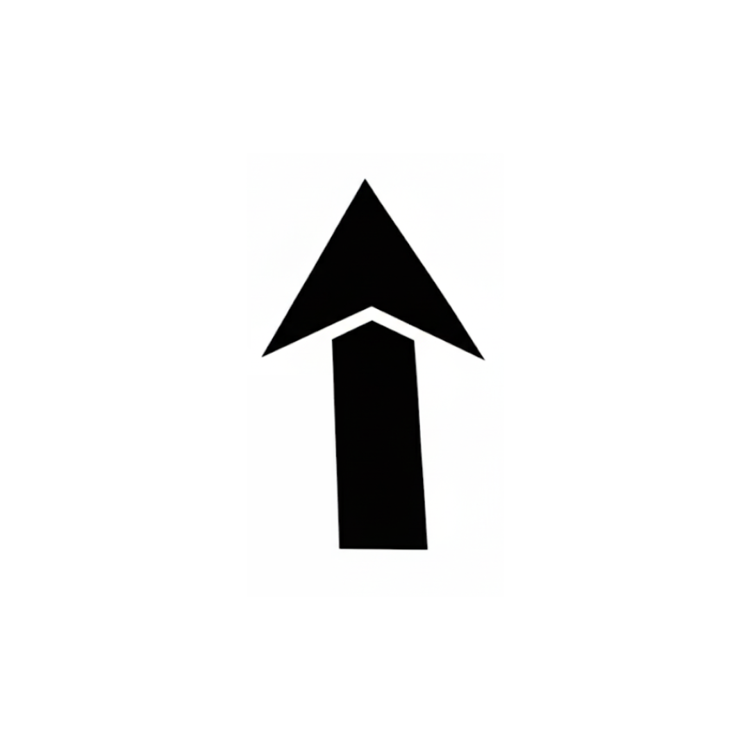 Arrow Stencil for Pavement and Parking Lots