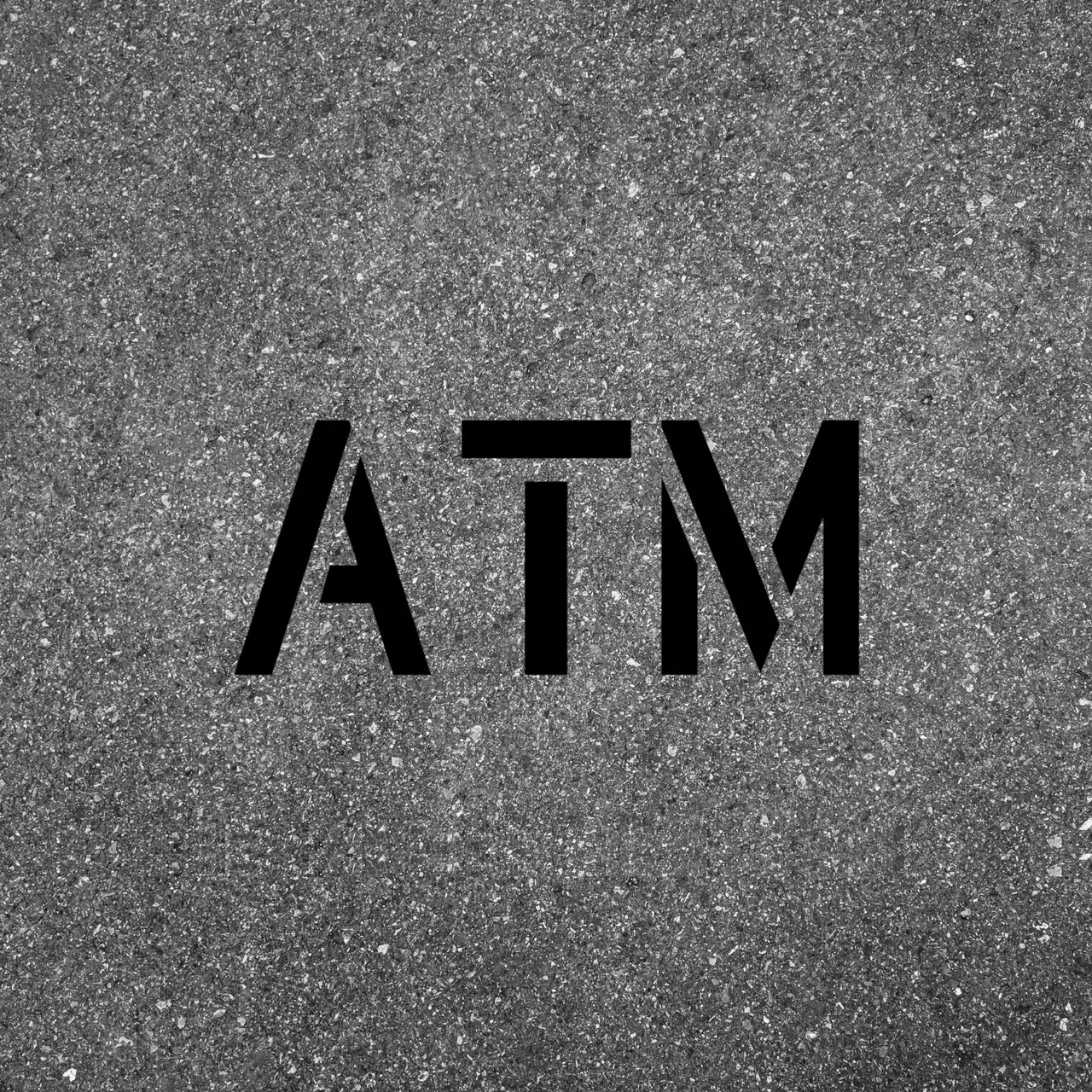 ATM Stencil with 18" Letters for Pavement Marking