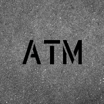 ATM Stencil with 18" Letters for Pavement Marking