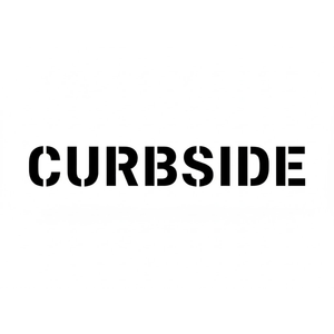 CURBSIDE Stencil with 12" Letters for Parking Lot Marking