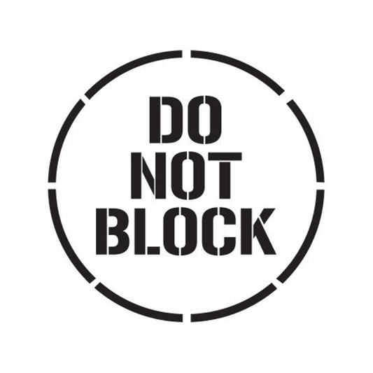 DO NOT BLOCK Stencil 17" Pavement Marking Template