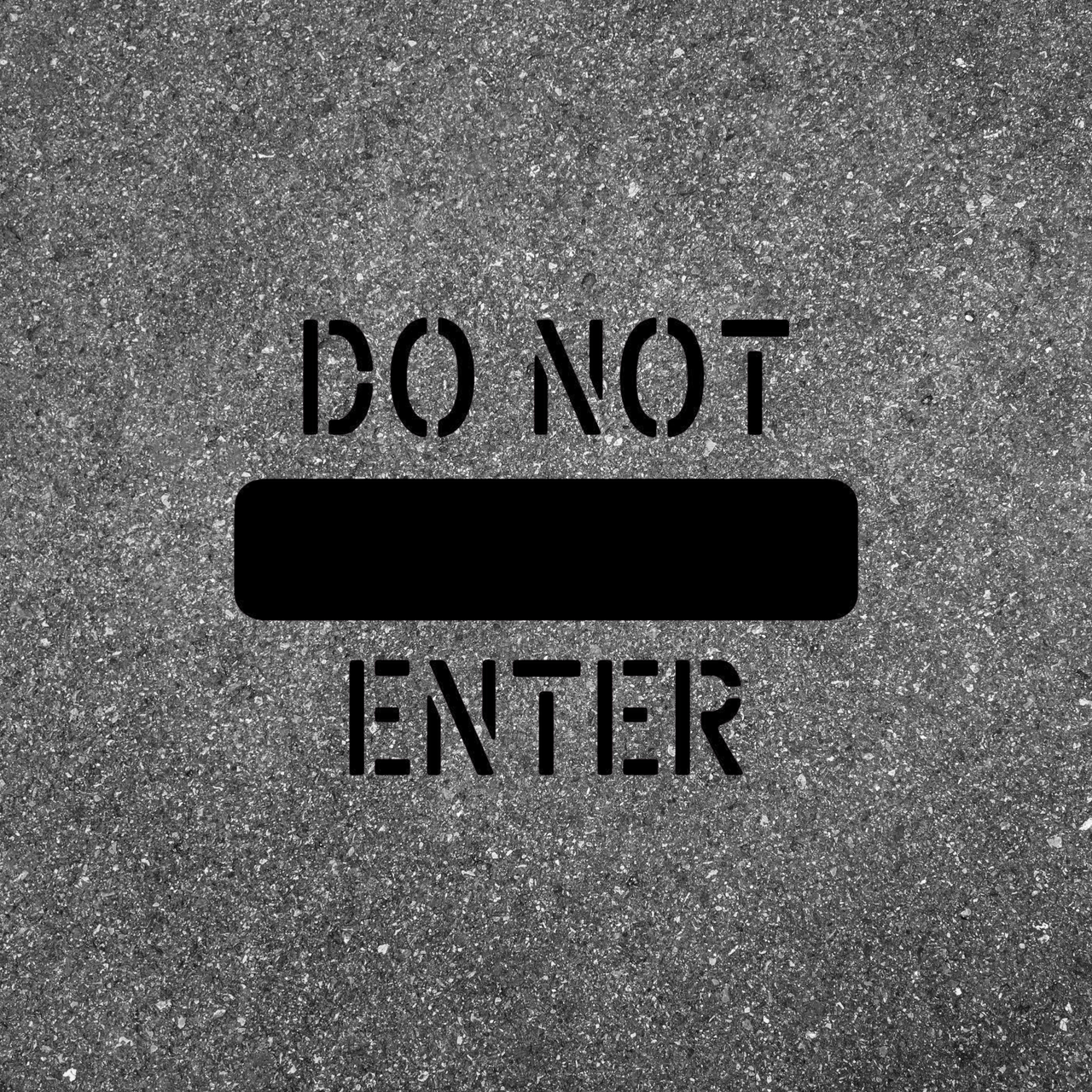 DO NOT ENTER Stencil 24" Template for Warehouses