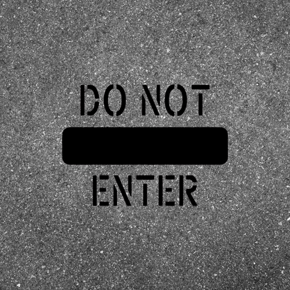 DO NOT ENTER Stencil 24" Template for Warehouses