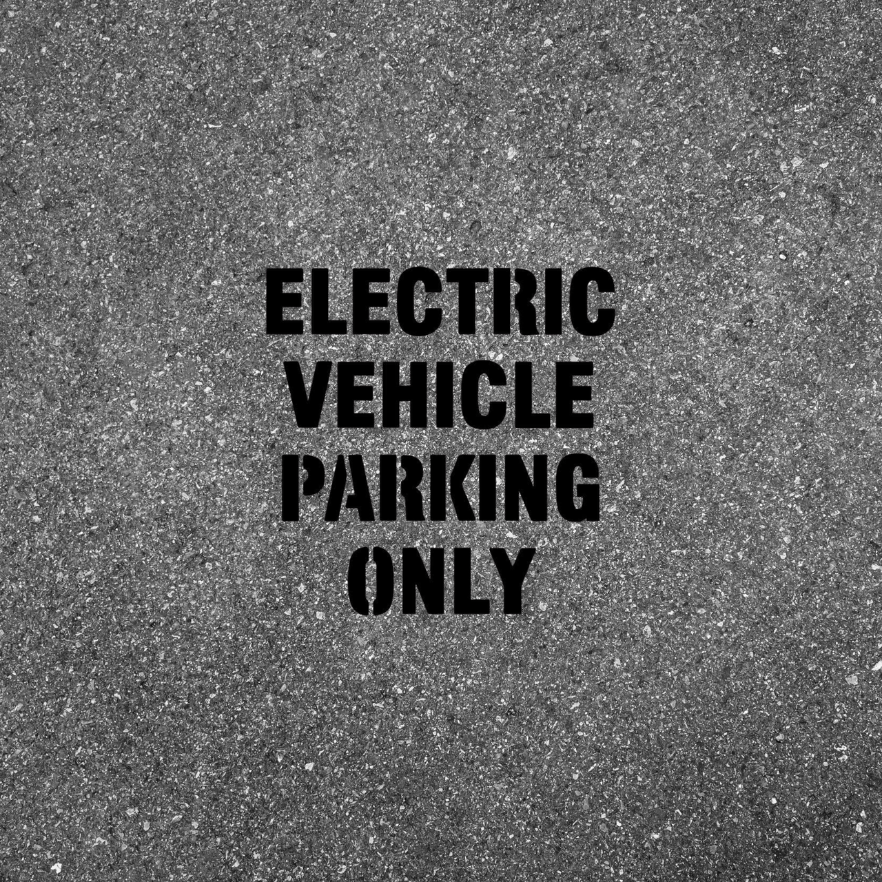 ELECTRICAL VEHICLE PARKING ONLY Stencil 12" Letters