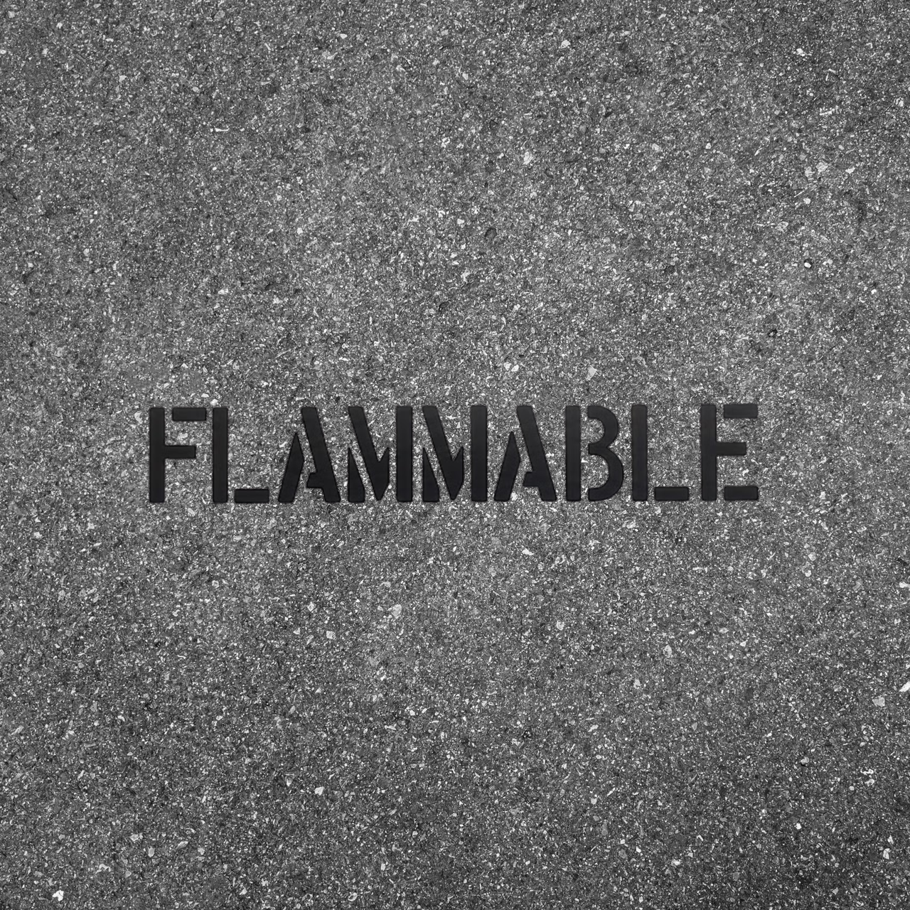 FLAMMABLE Stencil to Mark Pavement and Curbs