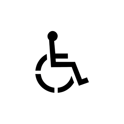 30" Handicap Stencil for Parking Lots and Asphalt